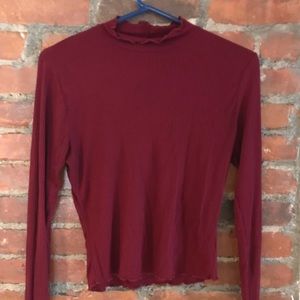 Red Long Sleeve Top